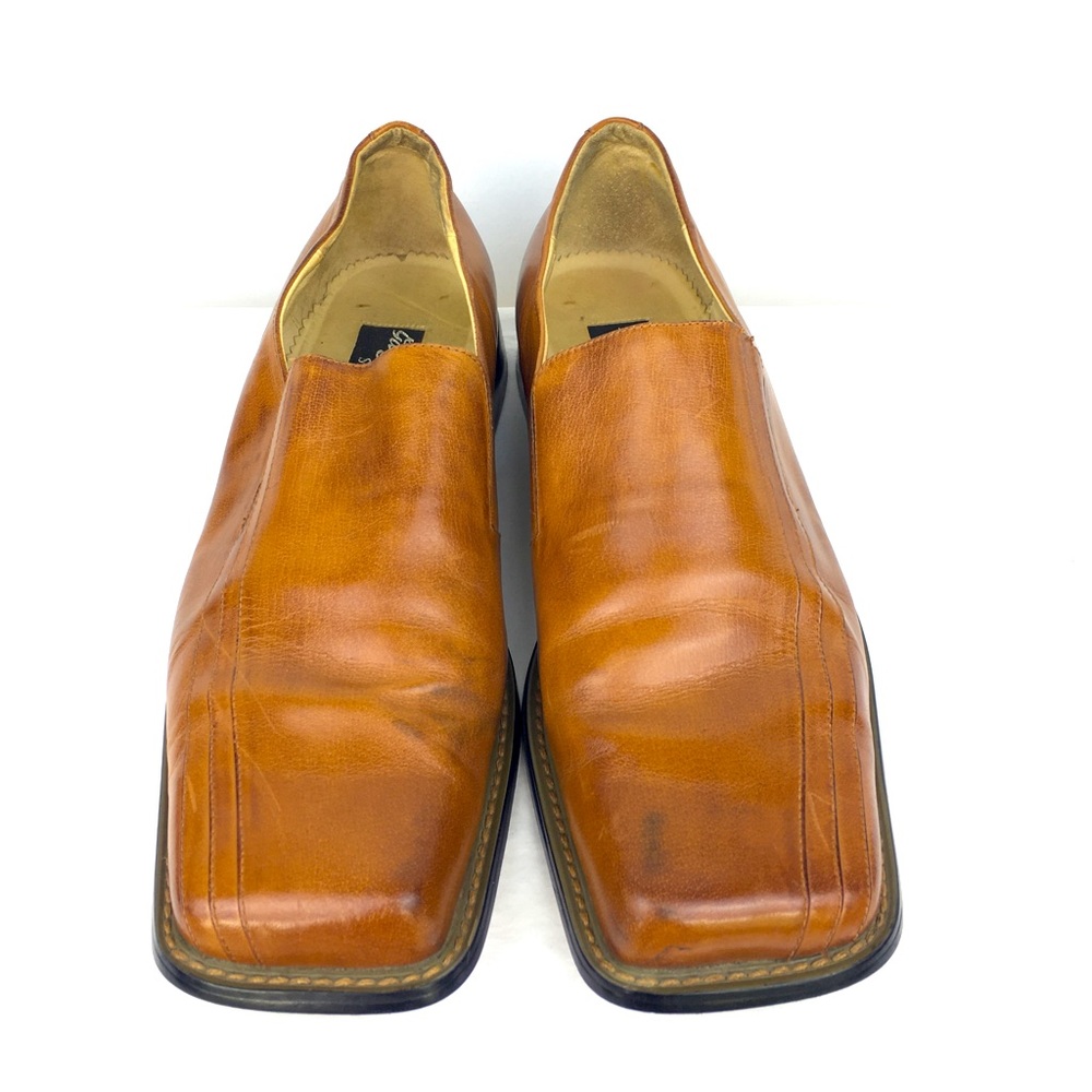 Men’s Giorgio V Brown Leather Slip On Loafer Size 12